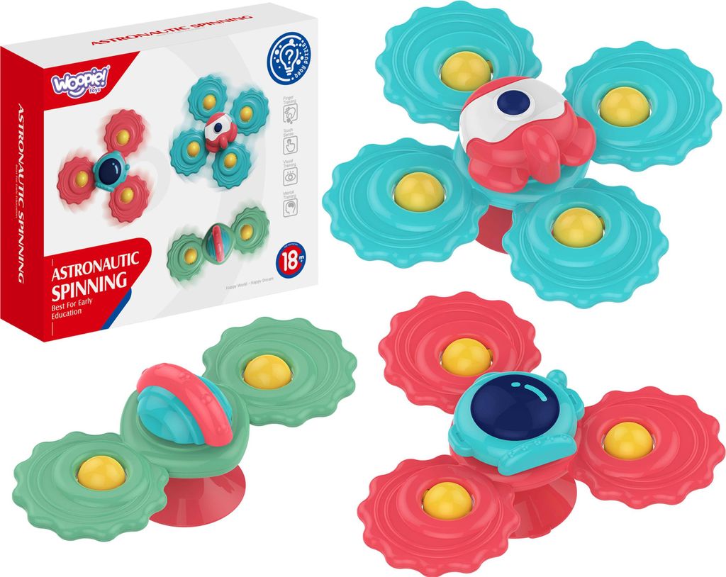 WOOPIE BABY Gryzak Spinner Wirujący z Przyssawką Zestaw 3 Produktbild 