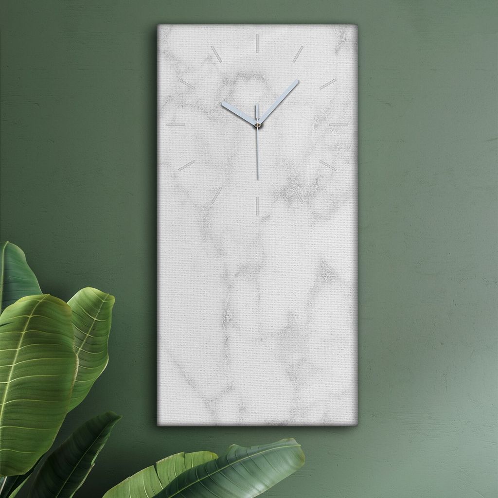Wohnzimmer Leinwand Uhr Geräuschlos Küche 30x60 Weißer, Produktbild 
