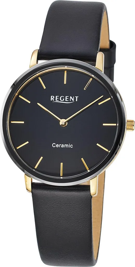 Montre femme Regent F1586 anti-rayure en céramique et acier 34 mm