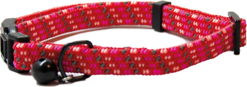 TYROL Katzenhalsband mit Sicherheitsverschluss - Reflex Rot