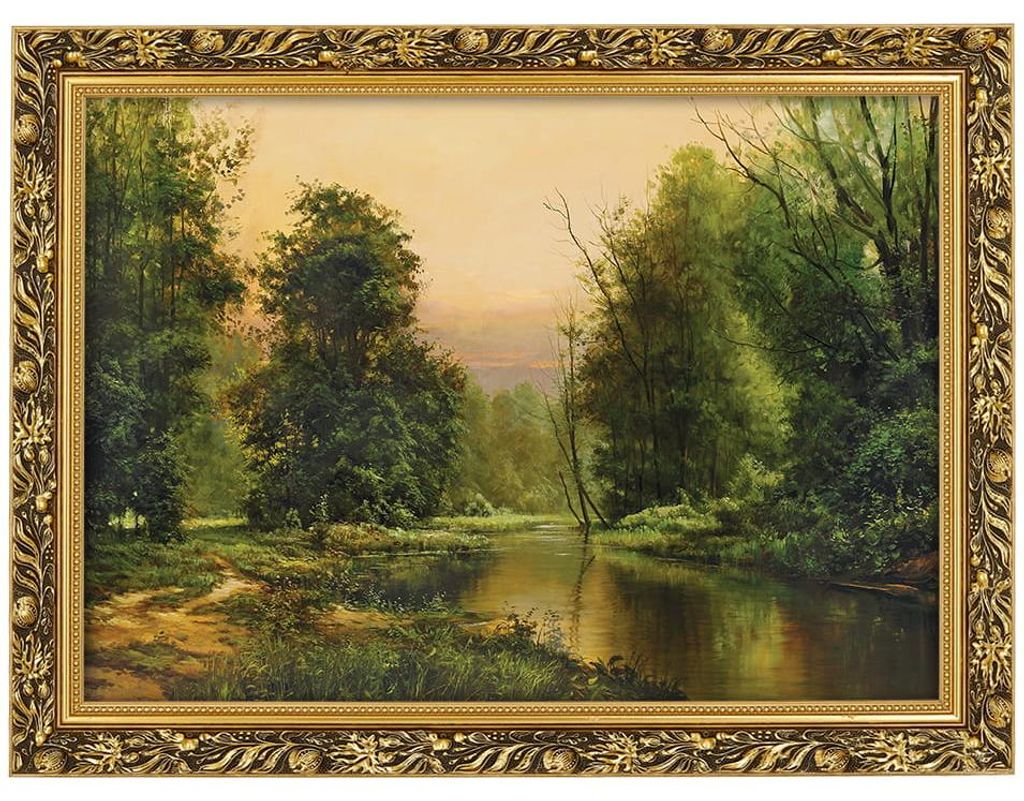 Gemälde in einem Goldrahmen Makówka im Format 50x70 cm - Wieprz in Michalowo, Zygmunt Konarski