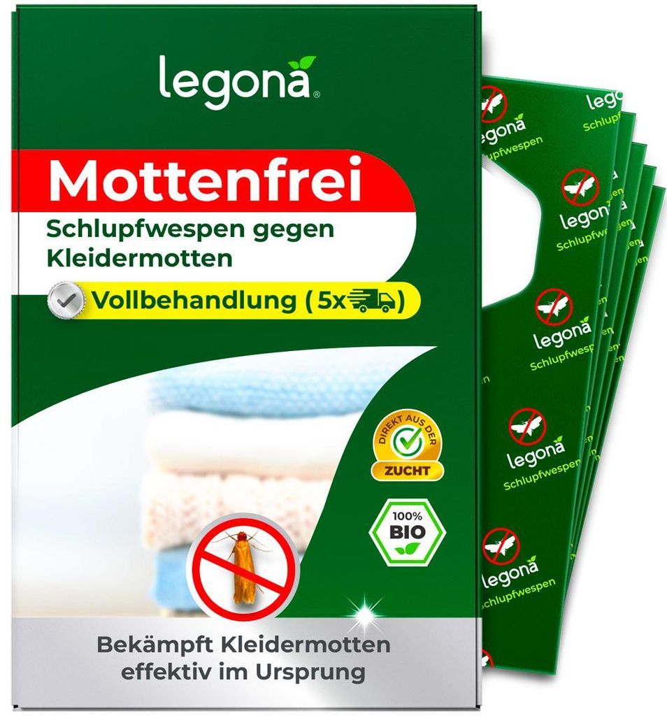 Schlupfwespen gegen Kleidermotten - 10 Träger à 5 Produktbild 