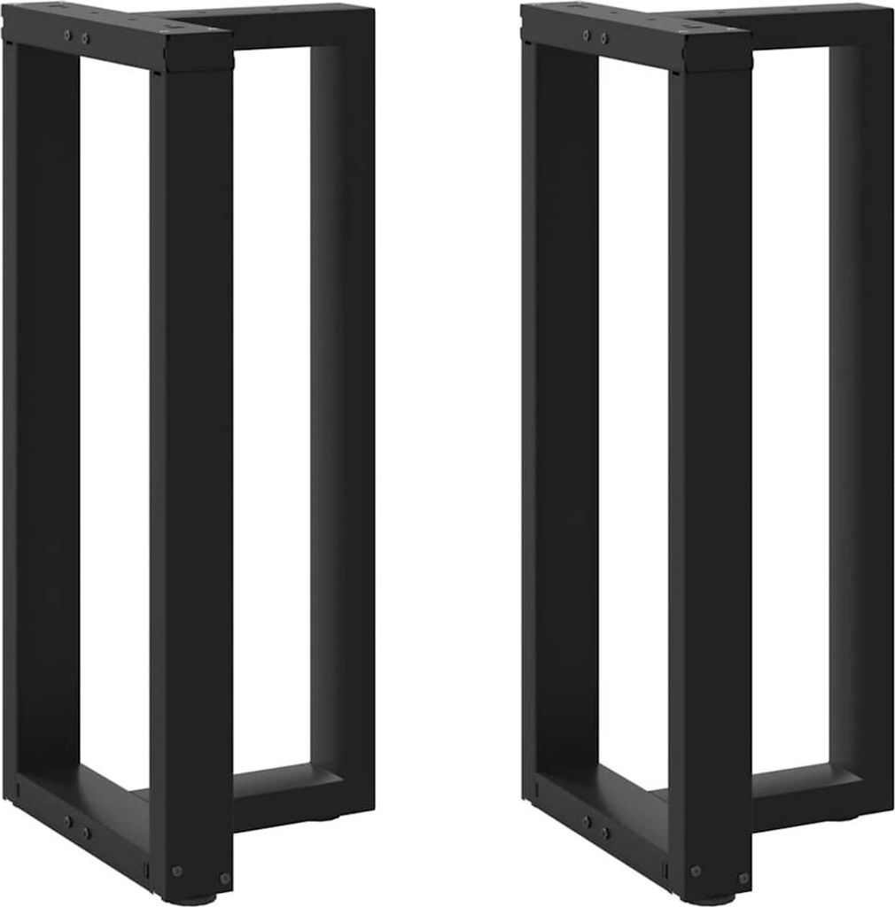 vidaXL Bartischbeine T-Form 2 Stk. Schwarz 40x35x(90-91) cm Stahl