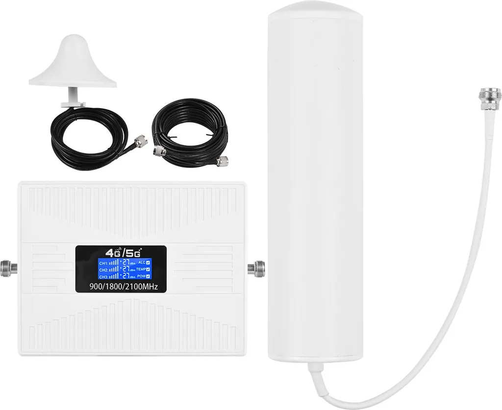Amplificateur de Signal Portable pour Maison et Bureau avec Antenne Cylindre