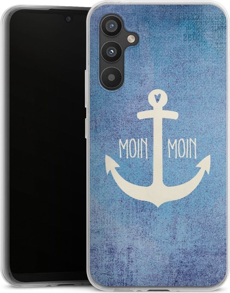 DeinDesign Handyhülle für Samsung Galaxy A34 5G Silikon Hülle Case Smartphone Schutzhülle Anker Blau maritim