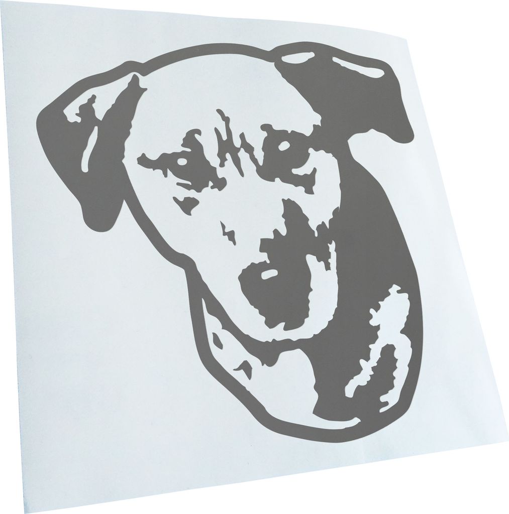 Kiwistar - Autoaufkleber - Mutt Hund - Schwarz - 10x10cm - Aufkleber für Auto, Laptop, Fahrrad, LKW, Motorrad mehrfarbig JDM Decal Racing