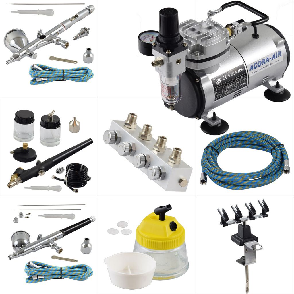 Agora-Tec Airbrush Komplett-Set EXPERT XVII.13