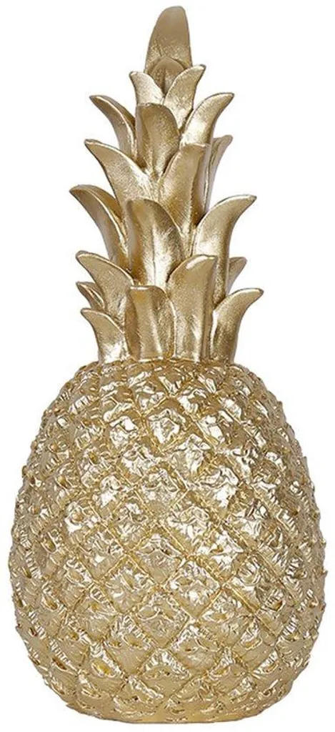 Ananas en polyrésine doré 25 cm - Objet déco moderne salon - Collection Or