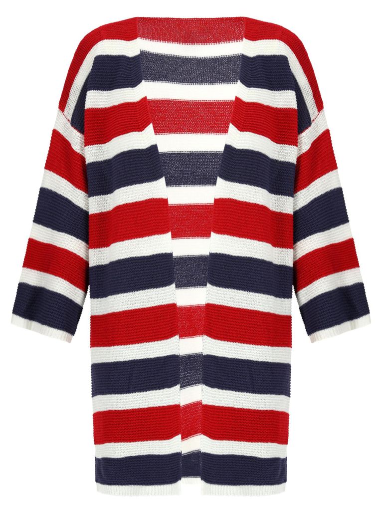 Kawai Damen Cardigan - rot-weiß-blau, M/L