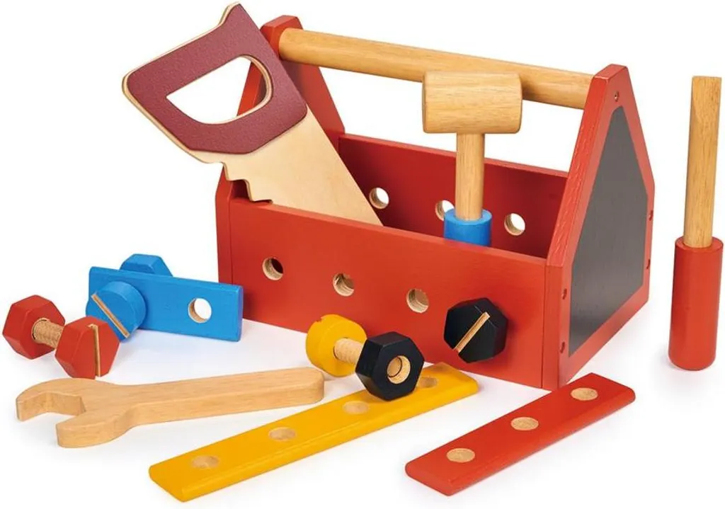 Jouet d'imitation établi et boîte à outils en bois pour bambin