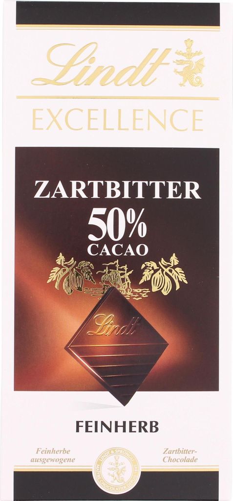 Lindt - EXCELLENCE Zartbitter 50% CACAO Tafel 100g