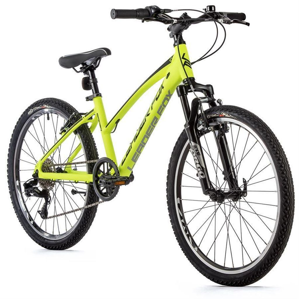 24 Zoll Alu Mountainbike Leader Fox Spider Girl 8 Gang S-Ride MTB Neon Gelb