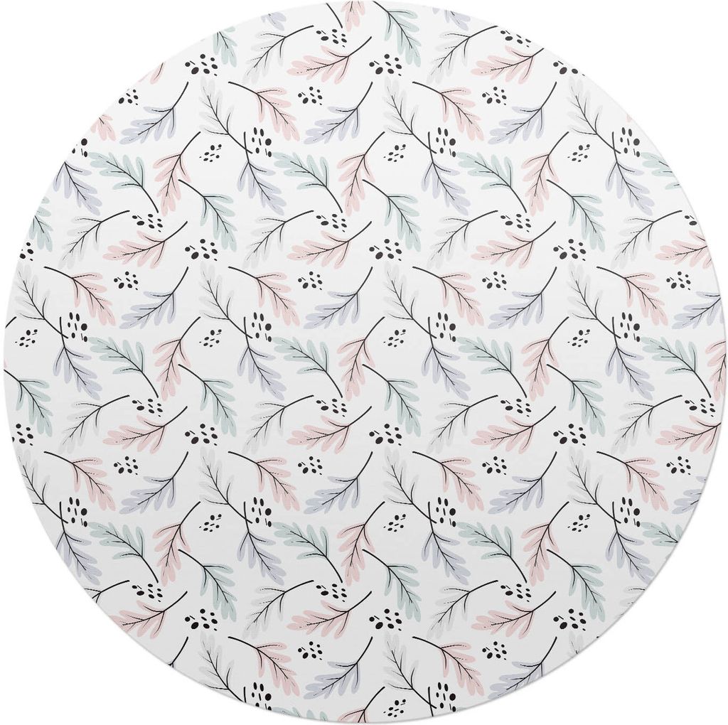 Pastellblättermuster – Bodenschutzmatte – Stuhlunterlage – Bürostuhlmatte – Rutschfeste Bodenmatte – Schutzmatte für Hartboden – fi ...