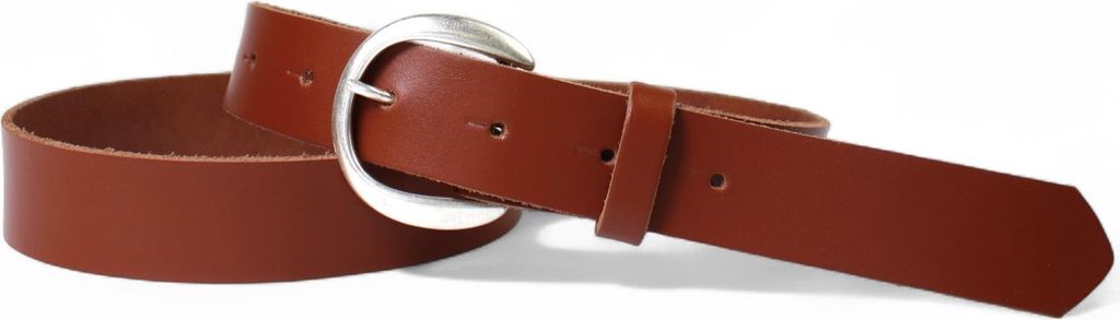 FRONHOFER Damen Ledergürtel 3 cm mit halbrunder Gürtelschnalle, echt Ledergürtel