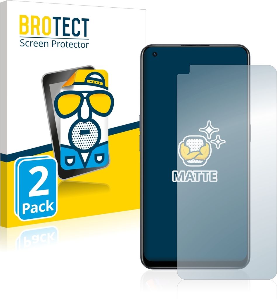 2x BROTECT Schutzfolie für realme 9 Pro Plus Displayschutz Displayschutzfolie Folie Matt Entspiegelungsfolie