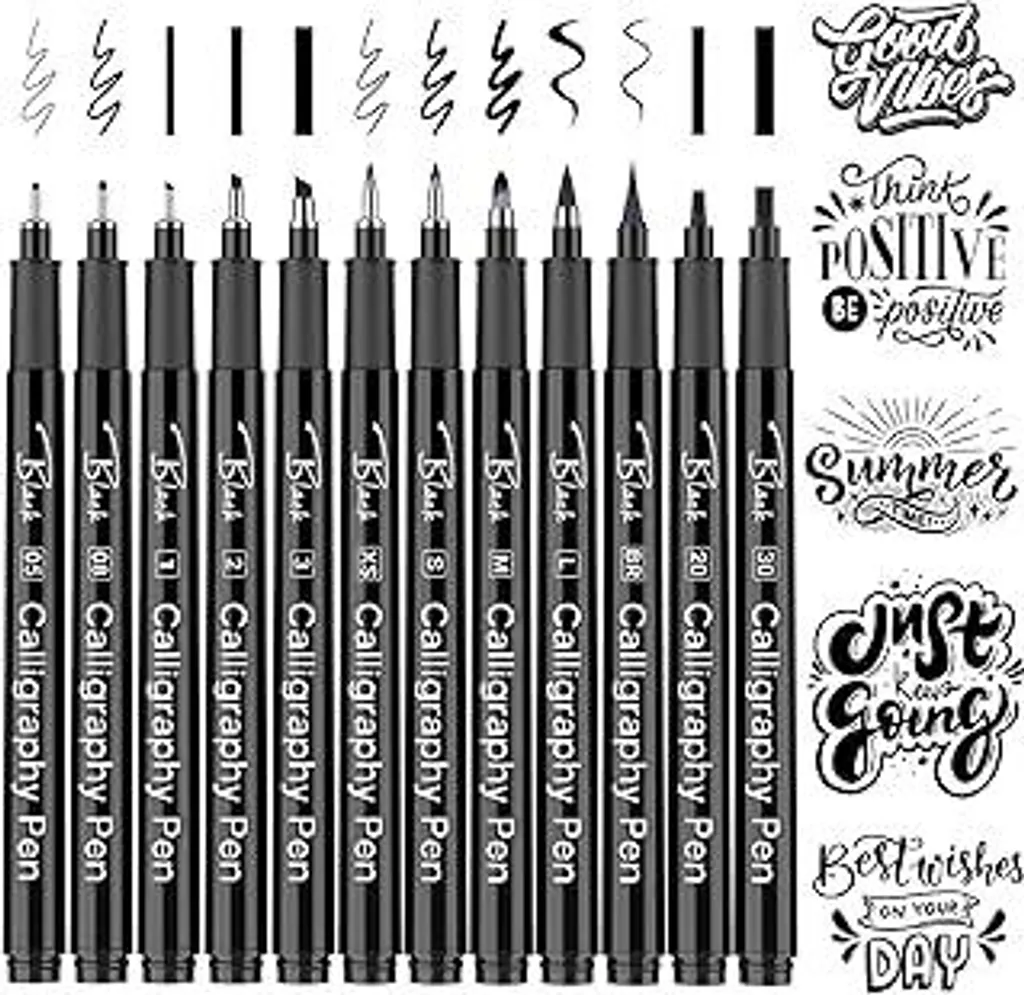 Set Calligrafia APOGO 12 Pezzi: Pennarelli Lettering per Principianti - 1