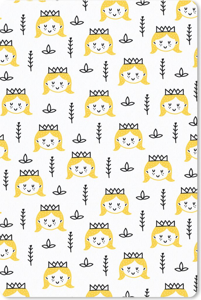 MuchoWow Mauspad Mousepad Mädchen - Prinzessin - Krone - Muster - Mädchen - Kinder - Kinder 18x27 cm - Mousepads - Maus Mat - Pad - Mausunterlage
