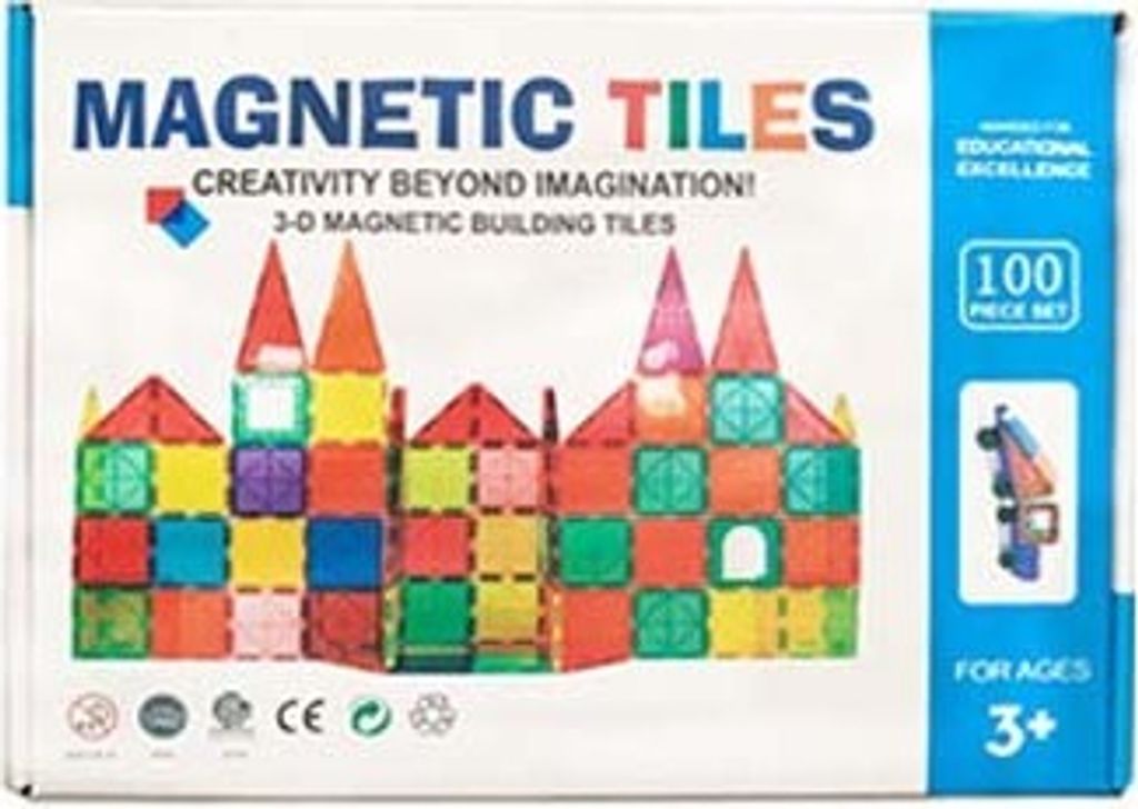 Magnetická stavebnica pre deti sada 100ks - Magnetic Tiles Obrázok produktu 12
