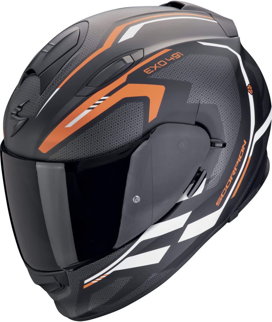 Scorpion Exo-491 Kripta Matt Nero / Arancione / Bianco L Immagine del prodotto 
