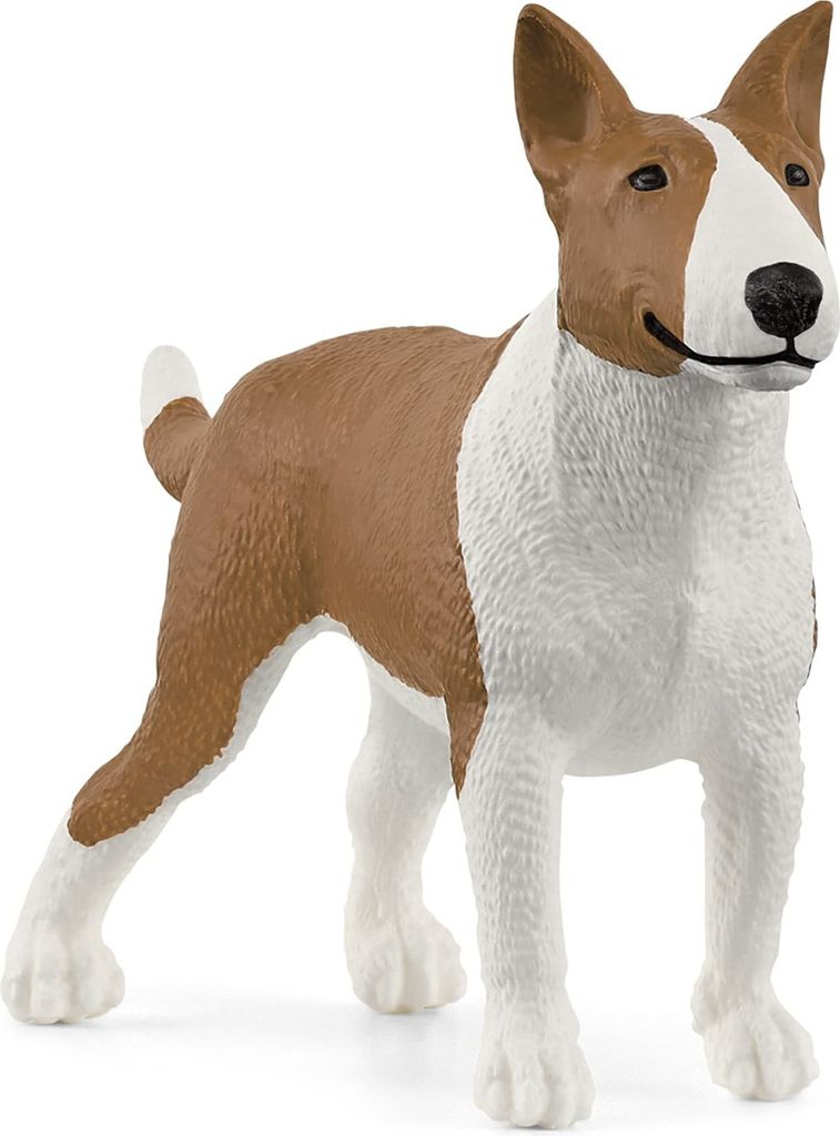Schleich Farm World - Bullterrier Hund, Figur für Kinder ab 3