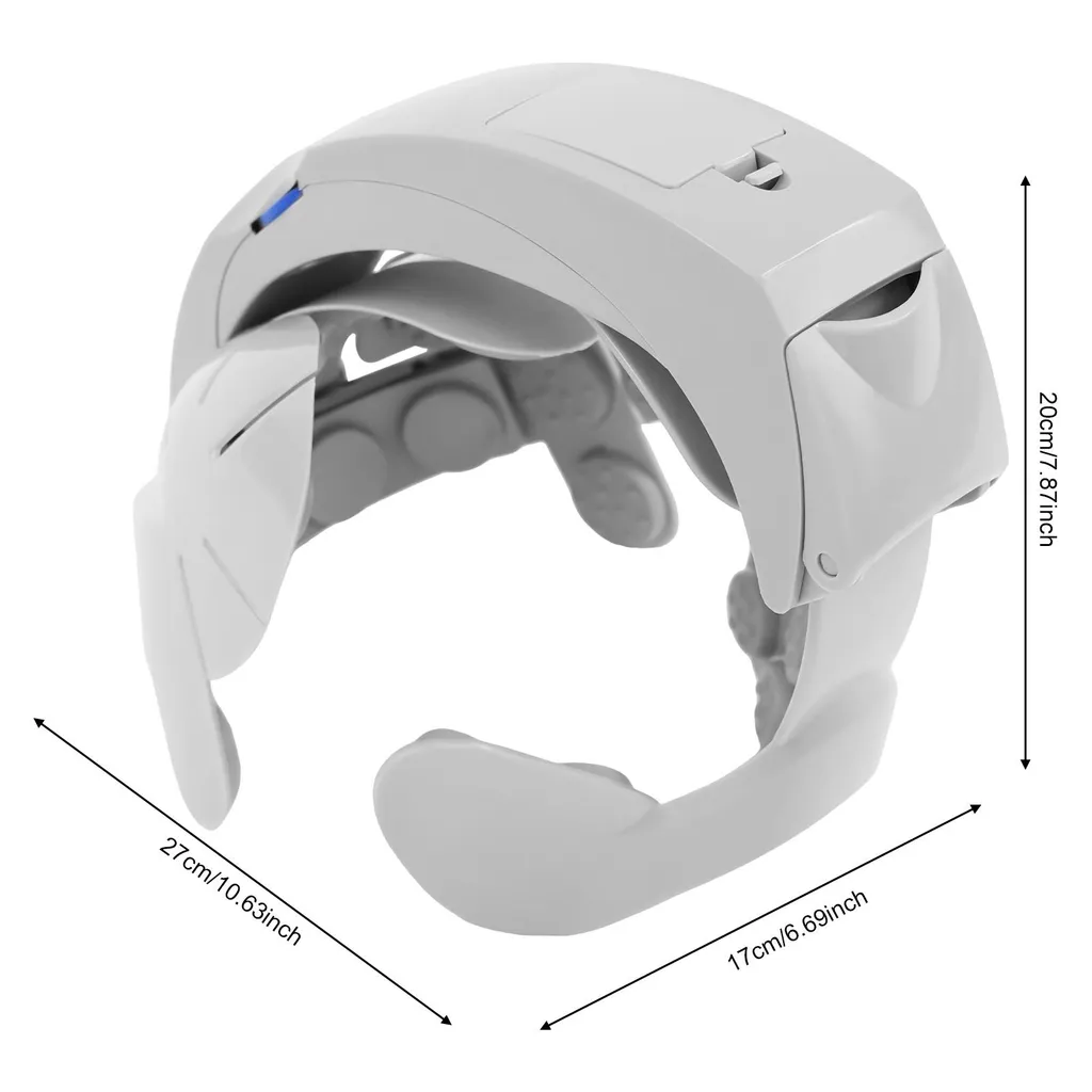 Masseur de tête gris à intensité variable design ergonomique EU