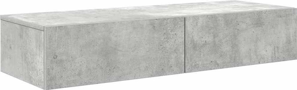 vidaXL Półka ścienna z szufladami betonowa szara 100x36x19 Zdjęcie produktu 