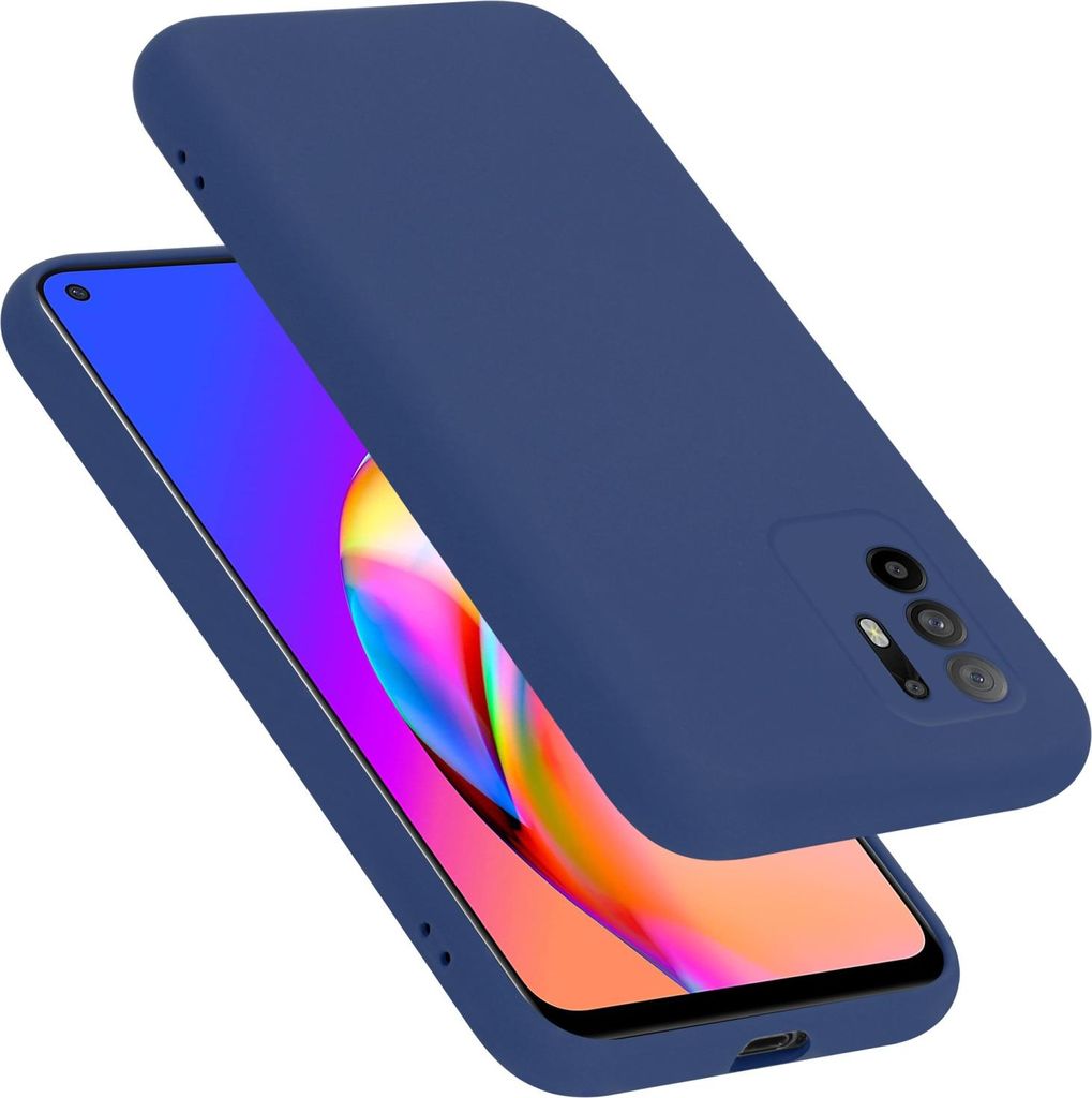Cadorabo Schutzhülle für Oppo A94 5G Hülle in Blau Handyhülle Case Cover TPU Etui