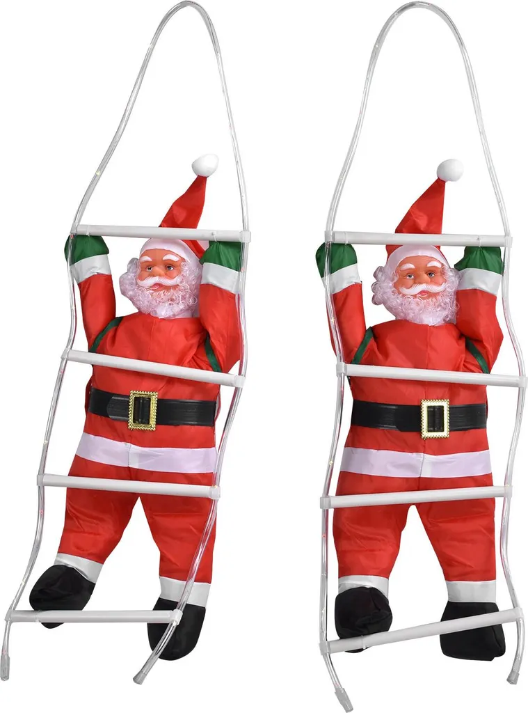 Père Noël grimpant lumineux 60cm LED - Décoration façade facile