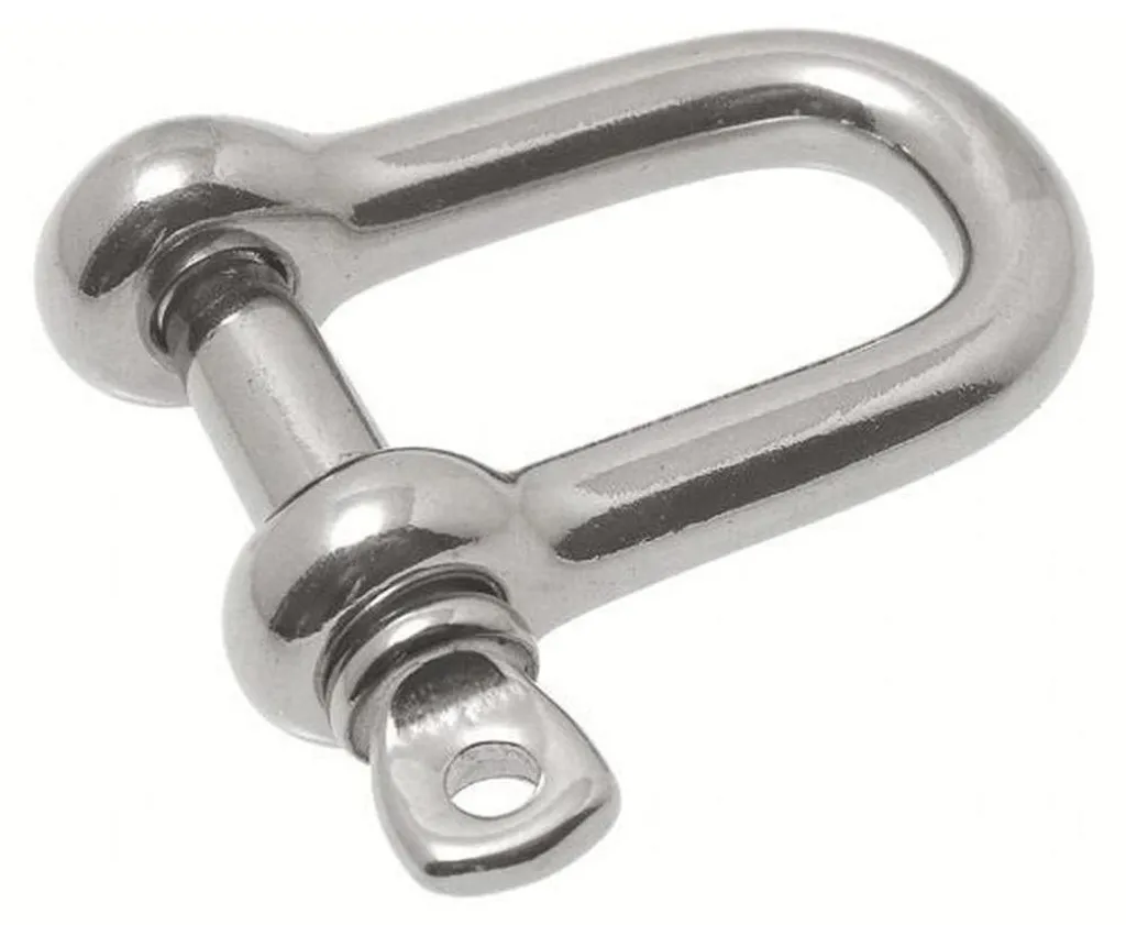 Manille Droite en Inox A4 10 mm D-Work : Lot de 5 Pièces de Fixation