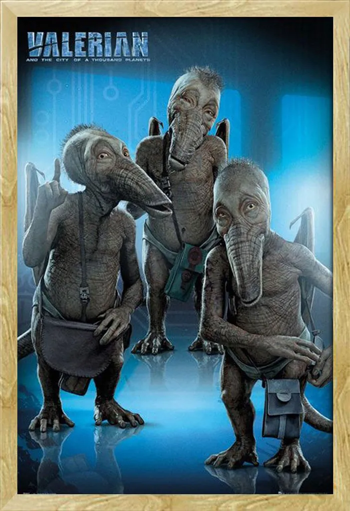 Déco Murale Valérian : Poster Doghan Daguis Encadré Aspect Hêtre 100%