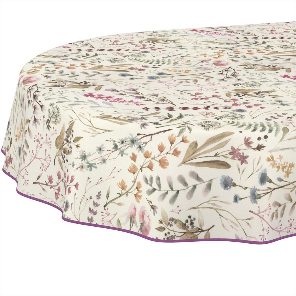 Wachstuch Tischdecke abwaschbar und wasserabweisend 140 x 220 cm oval Bandkante, Hauptbild