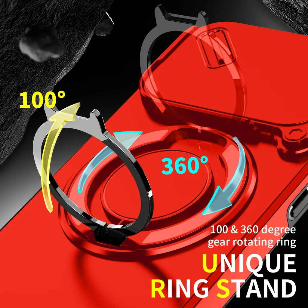 Custodia Rugged iPhone 17 Pro Rossa: Protezione Camera e Ring Stand - 8