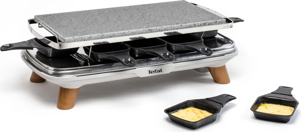 Pierrade Gourmet Tefal Raclette avec Plaque en Pierre Naturelle et Grill