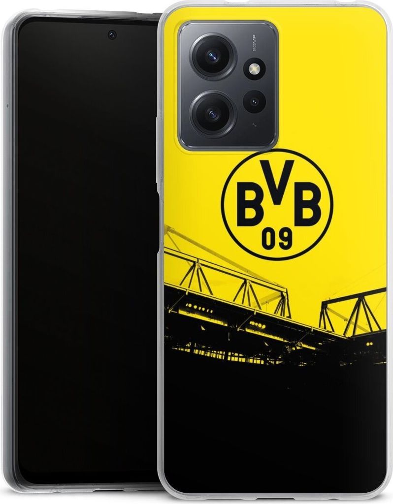 DeinDesign Handyhülle für Xiaomi Redmi Note 12 4G Silikon Hülle Case Smartphone Schutzhülle BVB Borussia Dortmund Fanartikel