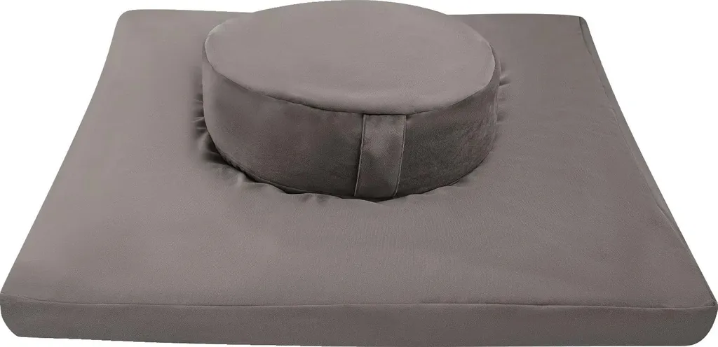 Set méditation et yoga pour posture assise confortable, gris clair