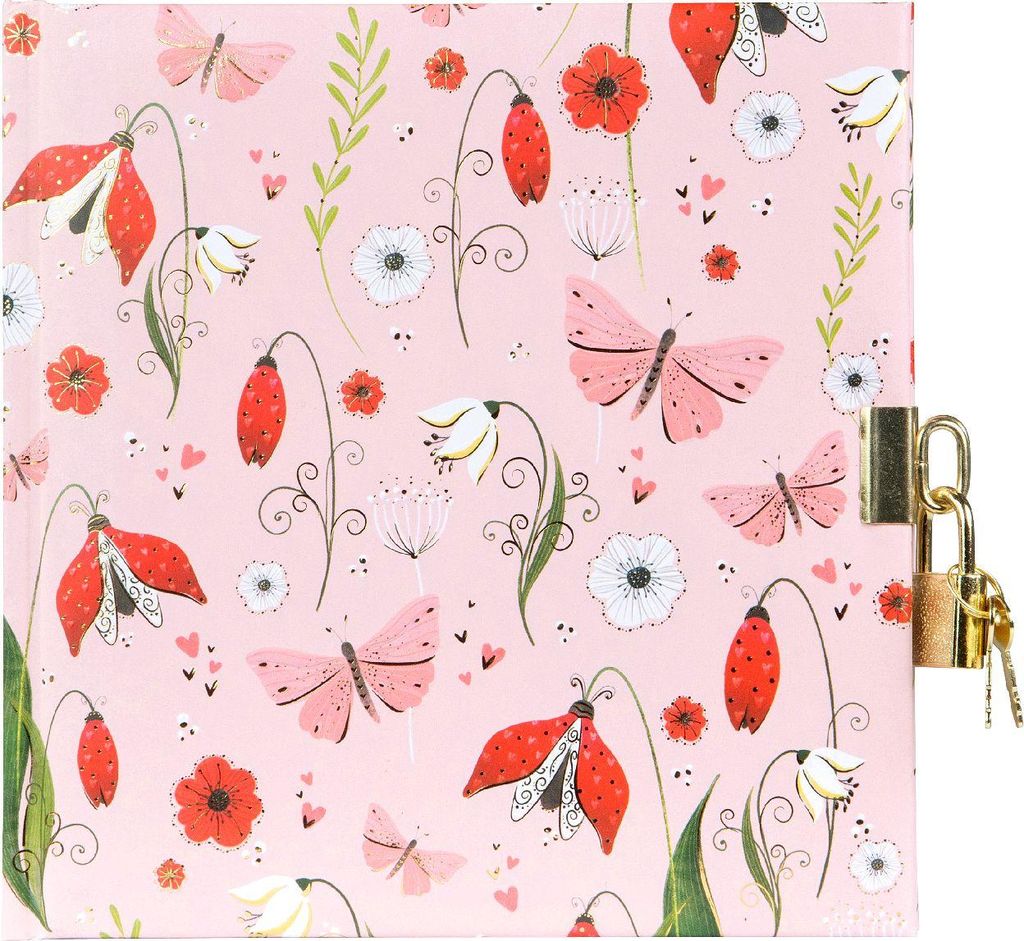 Goldbuch Tagebuch Secret Garden pink