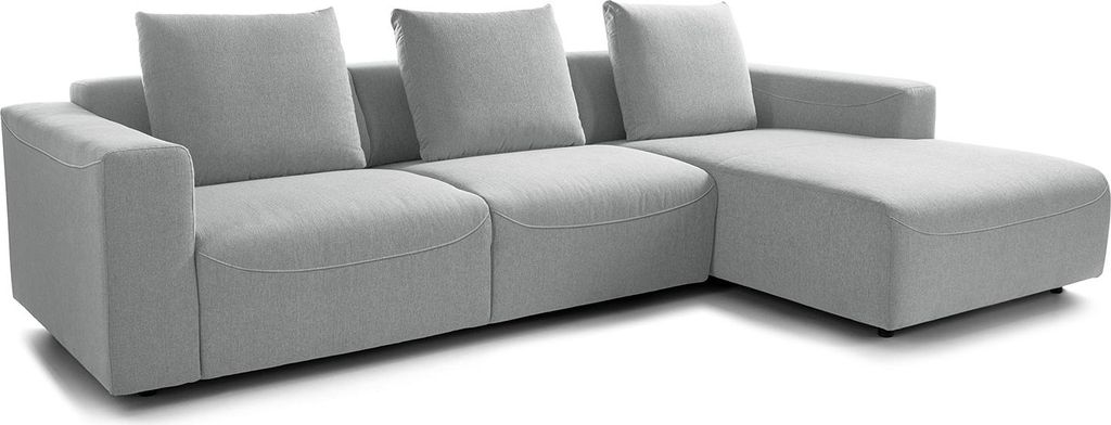 2,5-SITZER ECKSOFA mit Longchair - Webstoff