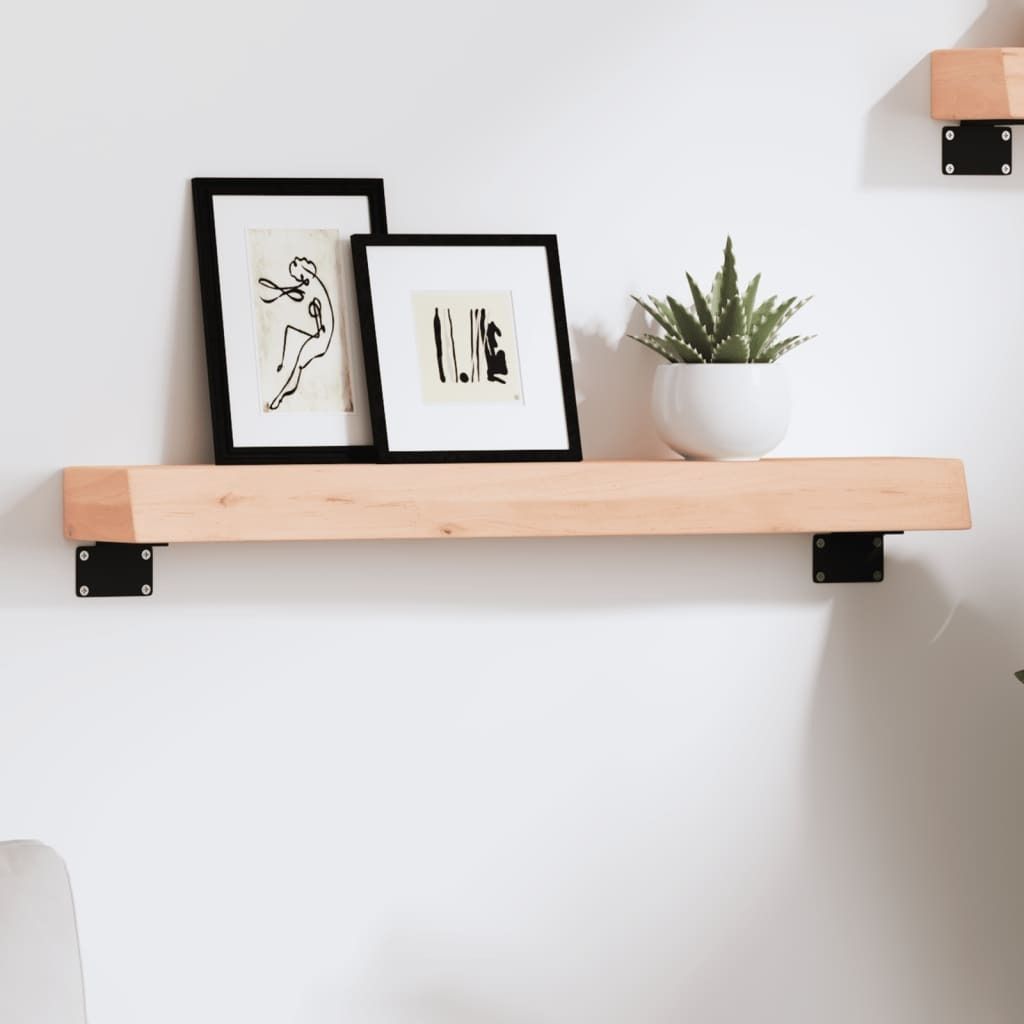 Wandregal 60x10x6 cm Massivholz Eiche Unbehandelt , Wandregale Design 2024