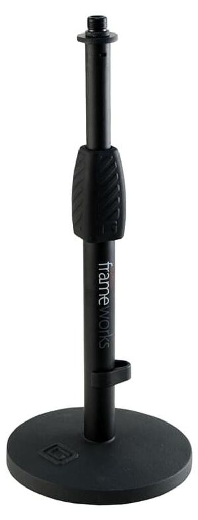 Gator Frameworks GFW-MIC-0601, Desktop-Mikrofonständer, Rundsockel, Schwarz, Stahl, Stahl, Shure SM7B, Shure MV7, RODE Procaster, & RODE PodMic Mo...