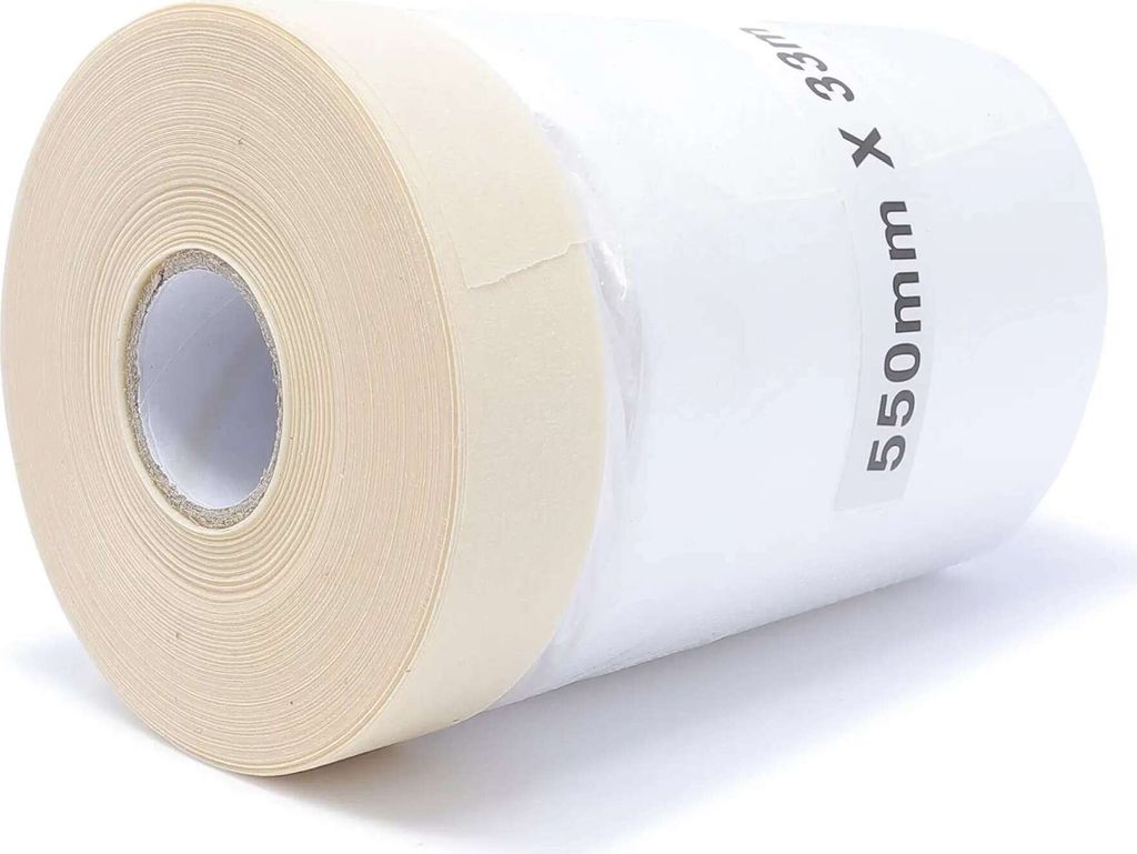 gws Maler-Abdeckfolie mit Kreppklebeband, 33 m x 550 mm, gelblich
