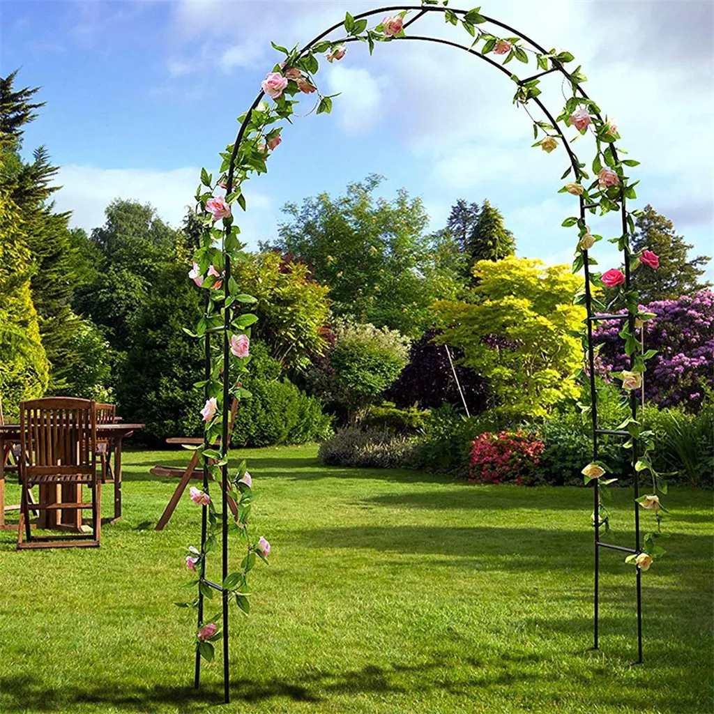 Arche de Jardin en Métal 240cm Pergola Décorative pour Grimpantes
