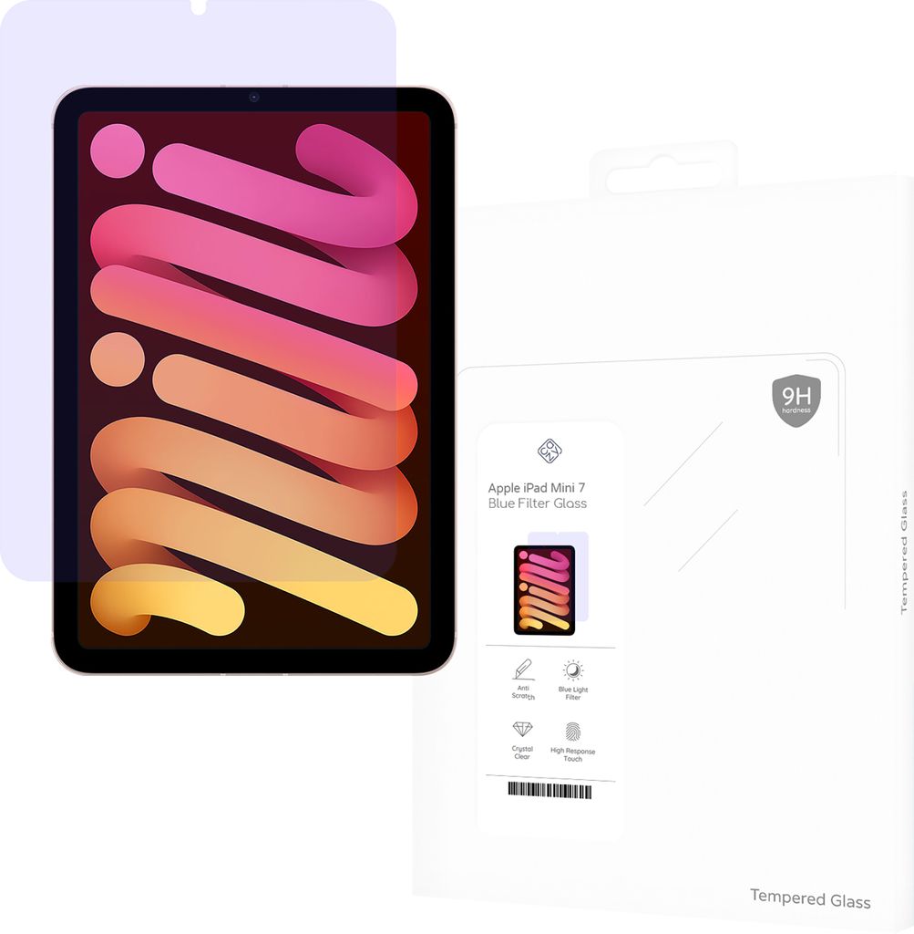 Schutzfolie Apple iPad Mini 7 - Panzerglas - Cazy - Blau