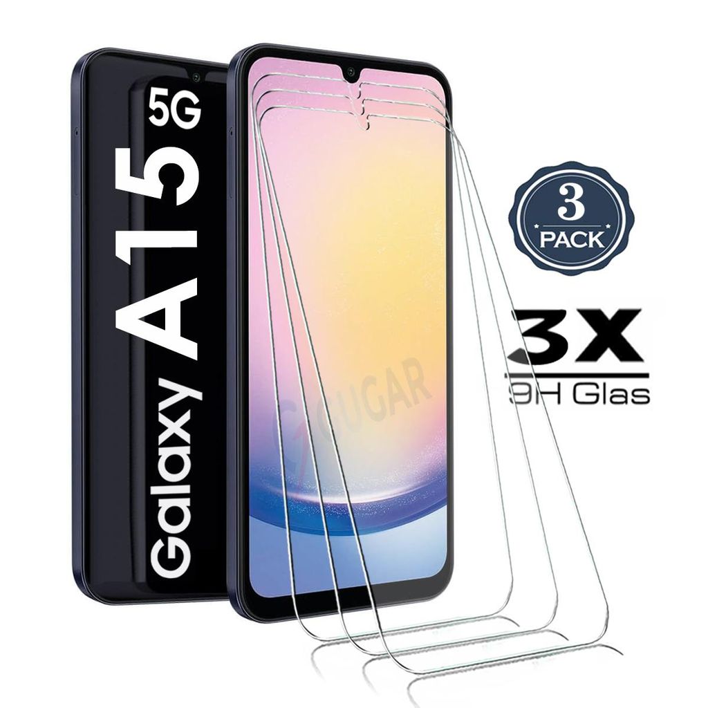 3X Für Samsung Galaxy A15 5G Panzerglas Glasfolie Display Produktbild 