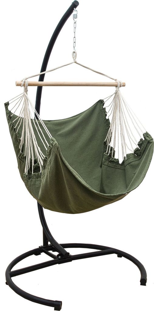 XL Hängesessel mit Gestell Outdoor - 210cm Hängestuhl Ständer mit Relaxsessel