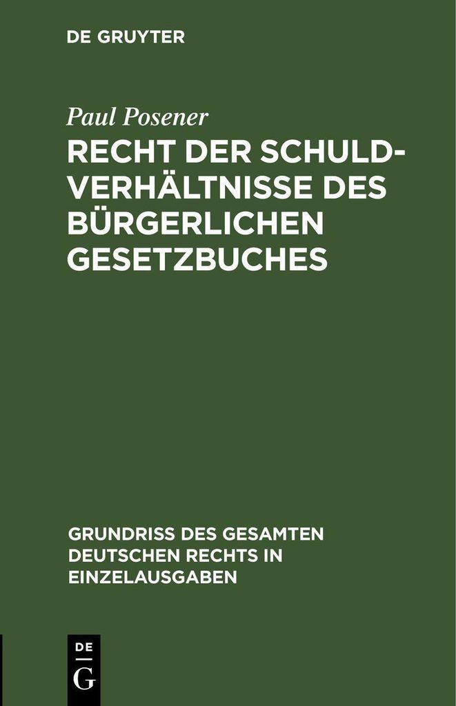 Recht der Schuldverhältnisse des Bürgerlichen Gesetzbuches
