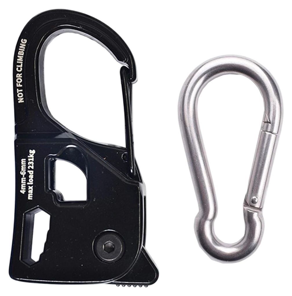 1/2 Stück selbstsichernder Seilspanner aus robuster Aluminiumlegierung für Outdoor-Aktivitäten wie Rucksackreisen, Wandern, Bootfahren und Campi...