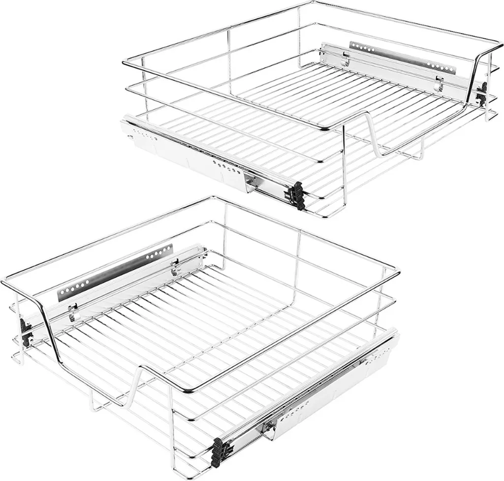 Panier Coulissant de Cuisine pour Meuble 60cm - Pack de 2 Tiroirs Pro