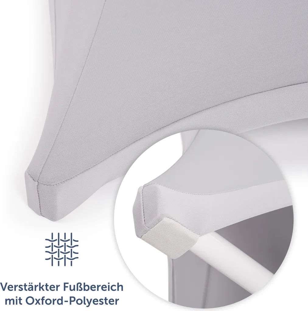 Housse Table Haute Stretch : Solution Zéro Pli et Pieds Ultra-Résistants - 5
