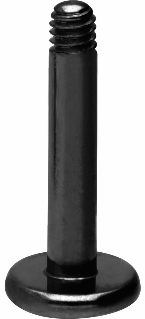 Ohrpiercing, Nasenpiercing Chirurgenstahl Labret ohne Kugel Schwarz Stablänge: 7mm | Stabstärke: 1,6mm