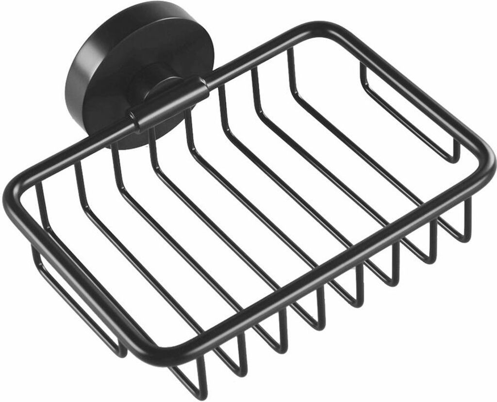 Wandseifenhalter Raster DARK aus schwarzem Messing 14x5,5x12,5cm BEMETA